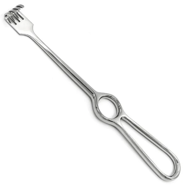 09.PI.203. Гачок хірургічний Kocher (Кохер), тупий, 4 зубці, 220 мм. Paradise.